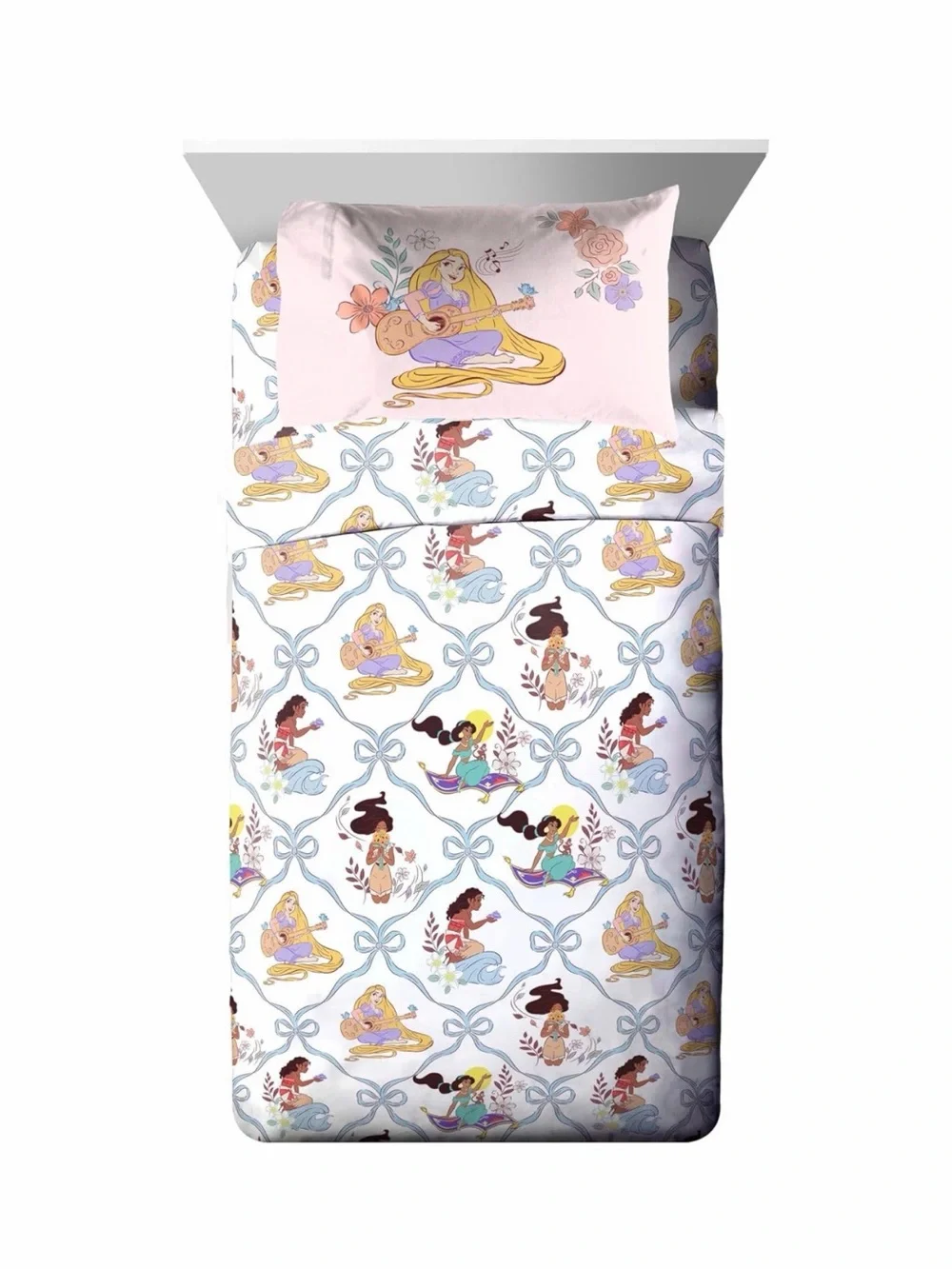 Pink Disney Princess👸Soft & Cozy 5 Pcs Twin Bed🛏️Set
